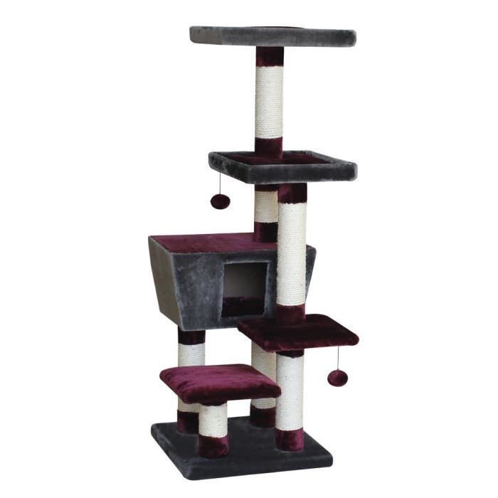 Nobby 63063-68 Motega Arbre à Chat Bordeaux-Gris