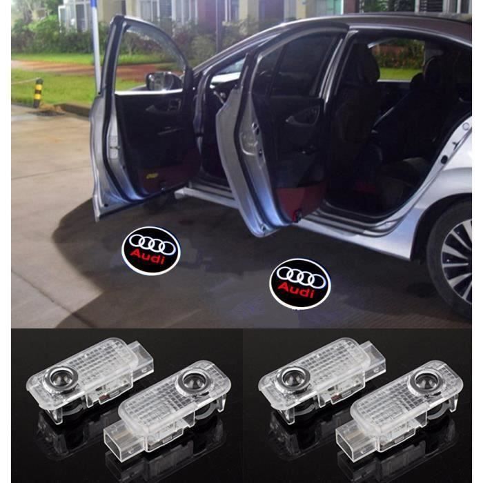 AUDI LED voiture bienvenue courtoisie de lumière LED voiture projecteur laser Logo Esprit Light Shadow(4pcs) M35055 Mo37794