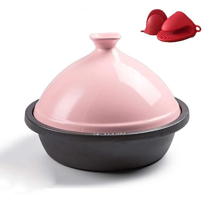 TAJINE ELECTRIQUE YANGYAYA Tajine en Fonte de 30 cm, tajine de Cuisson marocain sans Plomb, marmite antiadhésive Tajine a121
