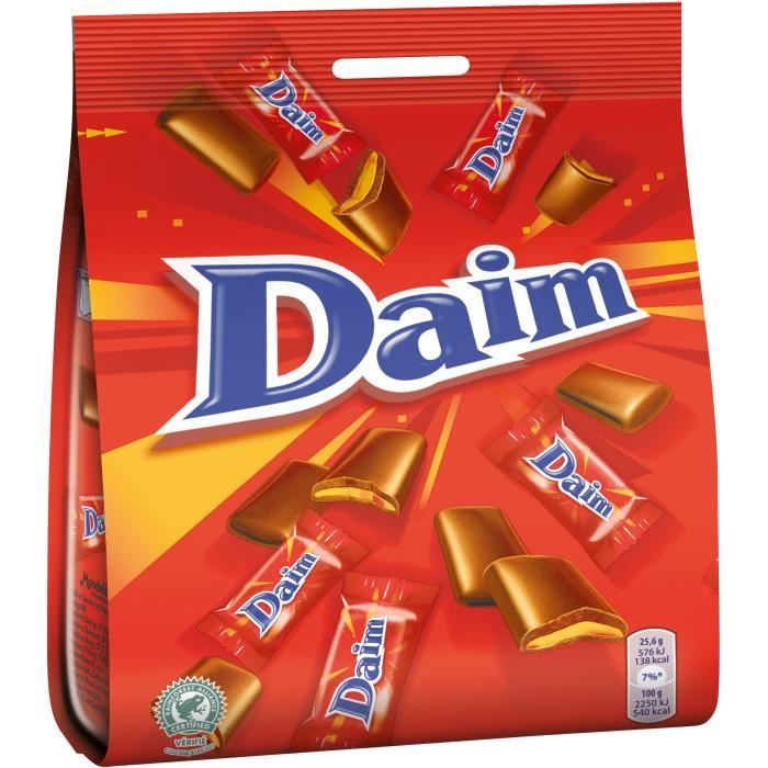 DAIM Chocolat au lait fourré au caramel croquant - 200 g
