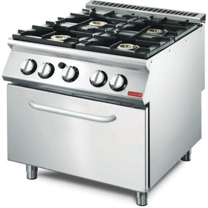Fourneau 4 feux vifs sur four a gaz 70/80 CFGB