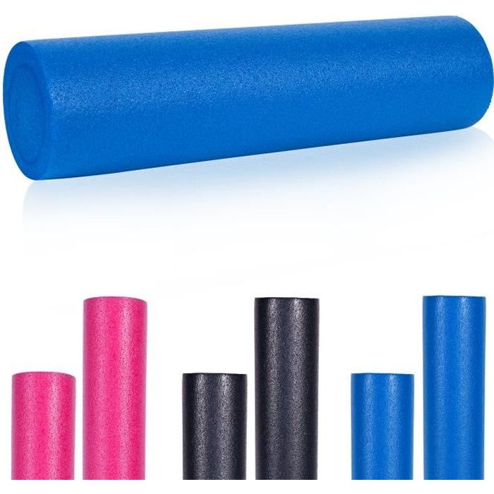 GORILLA SPORTS® Rouleau de Pilates en mousse 60 x 15 cm - Rouleau de yoga pour l'auto-massage et la stimulation des fascias - Colori