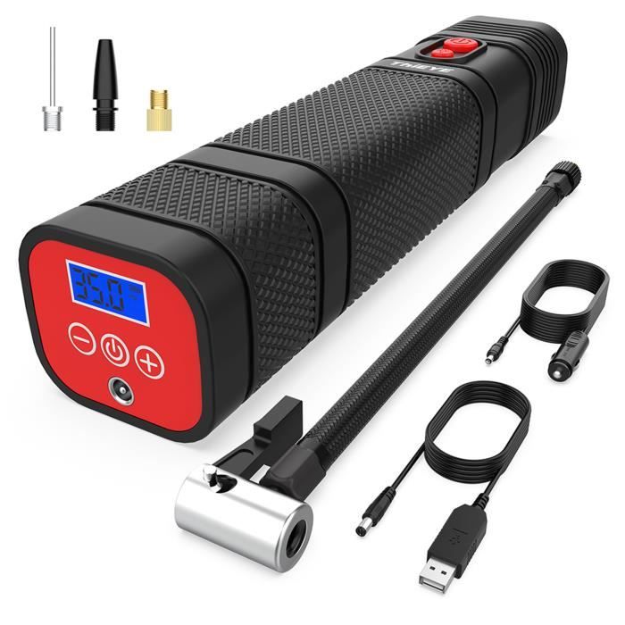 Gonfleur de pneu sans fil ThiEYE Airkit Compresseur d'air portable rechargeable Gonfleur d'air 120 PSI 2000mAh Gonfleur de pneu
