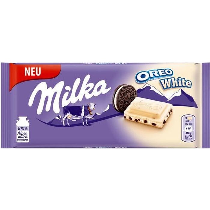 Milka Oreo White Chocolat Blanc 100g (Pack de 5)