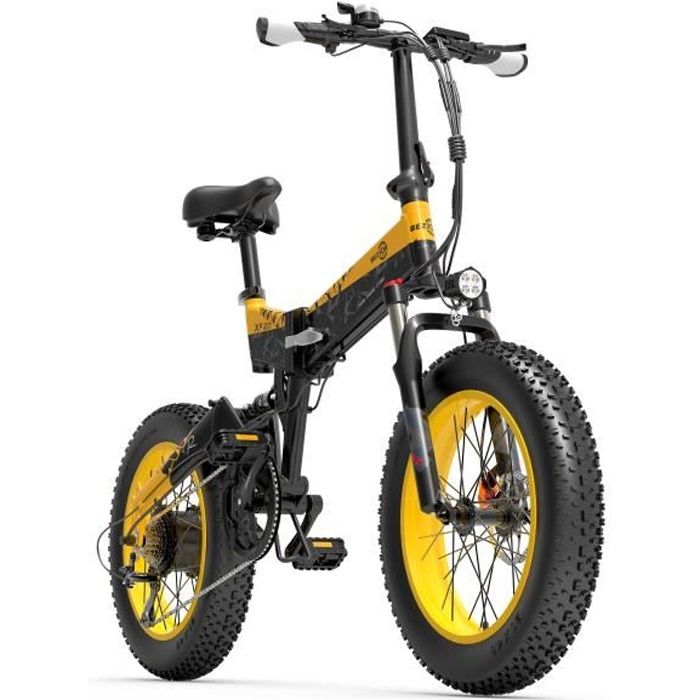 Vélo électrique 20'' BEZIOR XF200 Moteur 1000W 48V 15Ah Vitesse Max 40km/h Noir-Orange