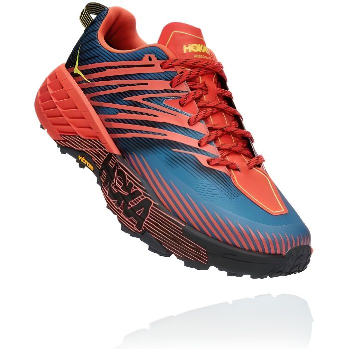 Chaussures de Trail, HOKA, Speedgoat 4 WIDE - Fiesta/Blue, Homme
