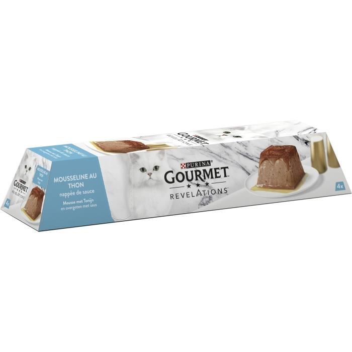 PURINA GOURMET™ REVELATIONS™ Mousseline au Thon nappée de sauce - 4 x 57 g