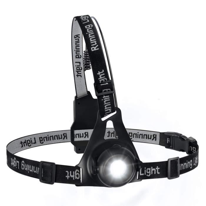 Lumière en cours d'exécution,exécution de la lampe de la poitrine lumineuse Body Bracelet réglable LED Etanche USB Recha,vec 3 modes