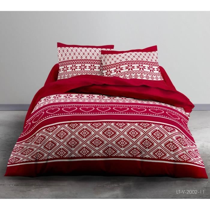 Housse de couette Flanelle 2 taies WINTER 240 X 220 cm