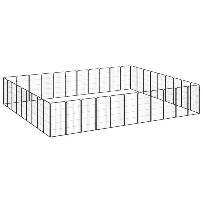 vidaXL Parc pour chien 40panneaux Acier - vue 2