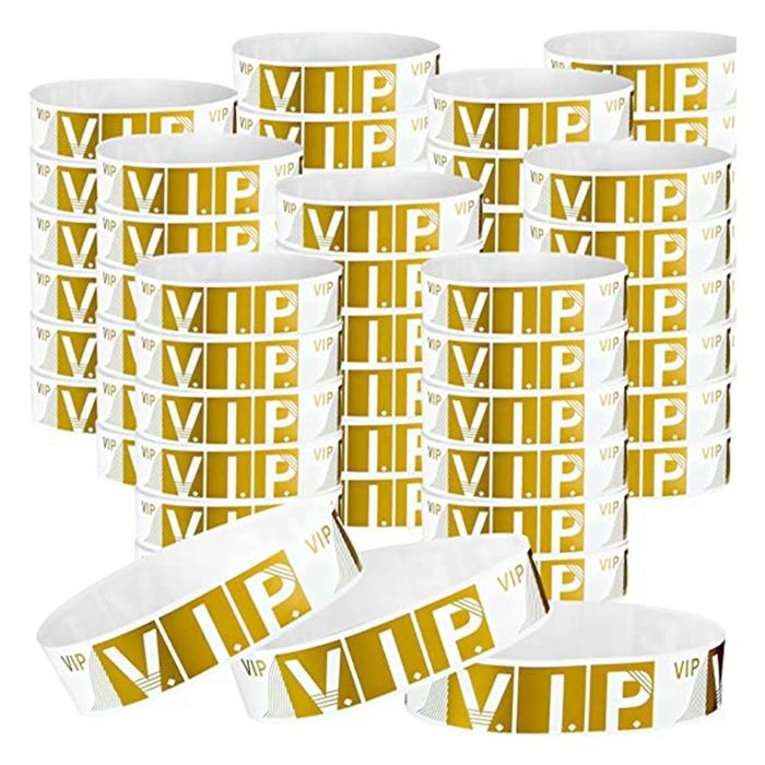 JIANTA Lot de 60 bracelets VIP pour événements, bracelets d'identification d'entrée imperméables pour concerts et festivals