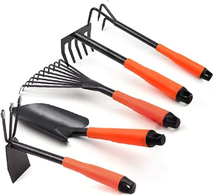 5 Pièces Mini Outils De Jardin Set, Manche En Bois Jardinage Ensemble De Petits Râteaux Et Pelle 5 Pièces Mini Outils De Jardin Set, Manche En Bois Jardinage Ensemble De Petits Râteaux Et Pelle