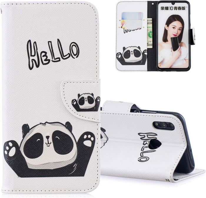Bravoday Cover per Huawei Honor 10 Lite/Huawei P Smart 2019, Flip Custodia in Pelle PU Portafoglio Custodia per Huawei Honor 10 Lite/Huawei P Smart 2019, con Slot per Schede, Verde