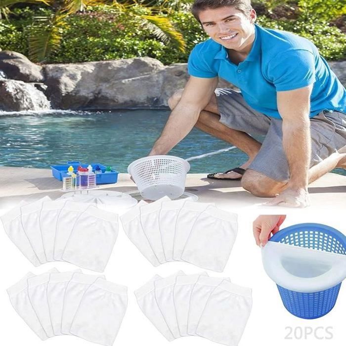 Chaussettes Écumoire Pour Piscine – Lot De 10/20/30 – Maille Nylon Ultrafine – Protection Pompe Et Filtre