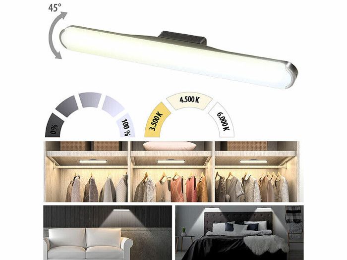 Lampe de lecture LED - Lunartec - 35 cm - Rechargeable USB - Luminosité réglable - Inclinable 45° Lampe de lecture LED - Lunartec - 35 cm - Rechargeable USB - Luminosité réglable - Inclinable 45°
