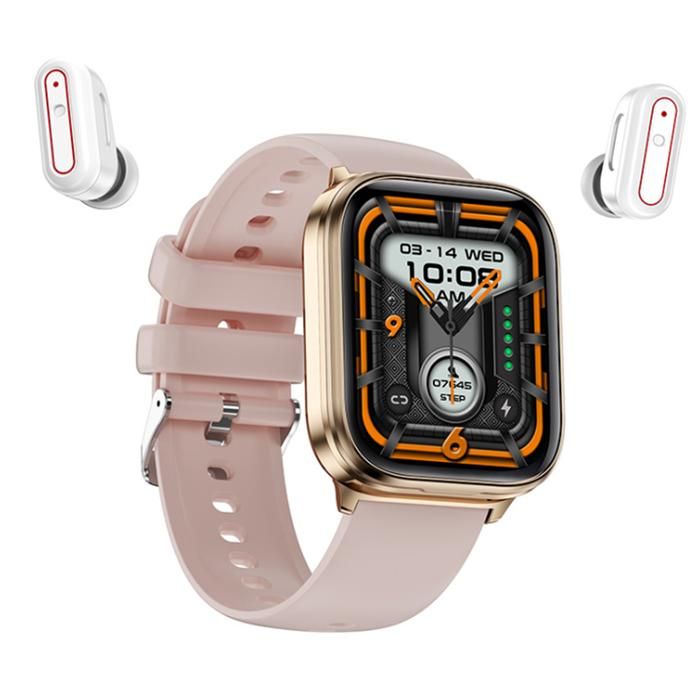 Montre avec écouteurs Bluetooth 2 en 1 moniteur de fréquence cardiaque étanche - vue 2
