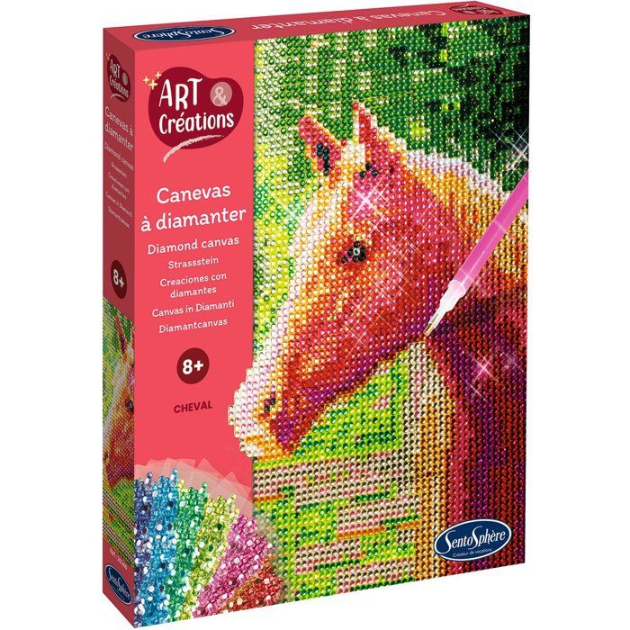 Sentosphère Coffret canevas à diamanter cheval
