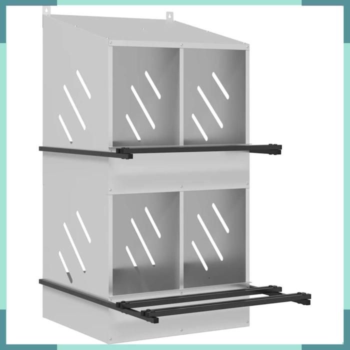 Meilleurs prix pour ASHATA Nichoir de poules avec 4 compartiments Métal argenté galvanisé -FHE864354