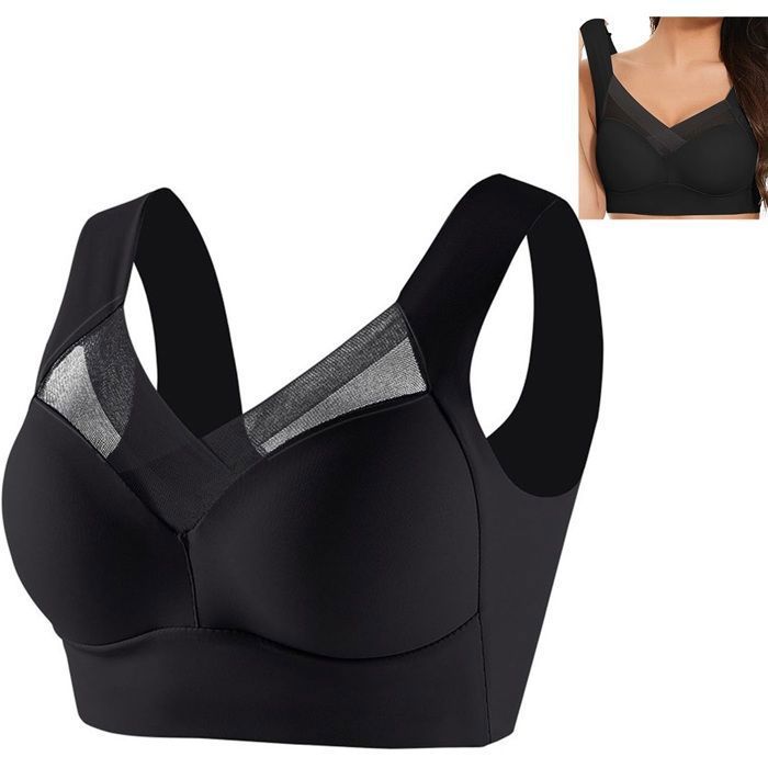 Soutien-gorge Sans Armature Beige Pois 115F – Grande Taille, Neuf