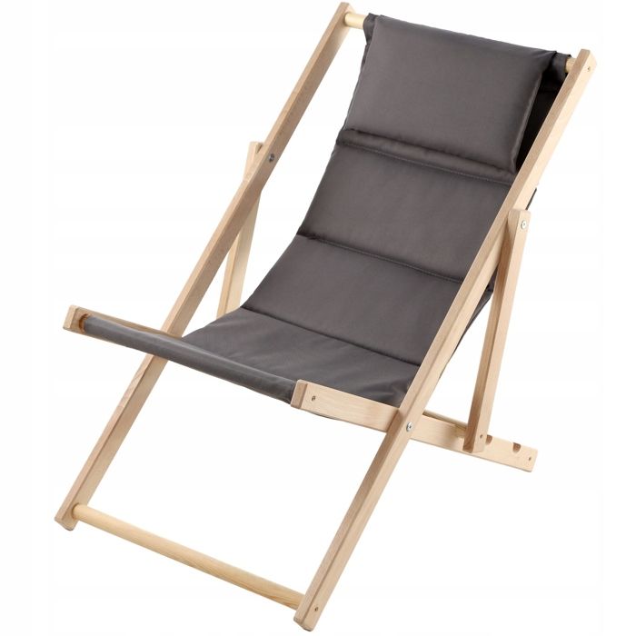 Transat Jardin Pliable Confort KADAX Bois et Gris Écologique et Durable