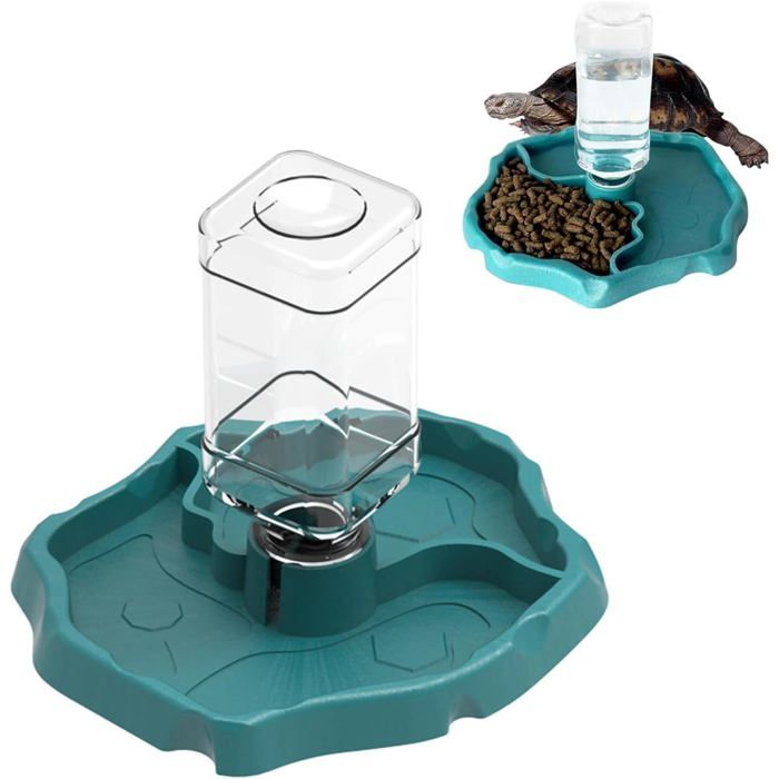 Comparer les prix de Distributeur deau Reptile Tortue Distributeur deau 2 en 1 pour Tortues Bol deau de Terrarium Reptiles Accessoires pour Tortues