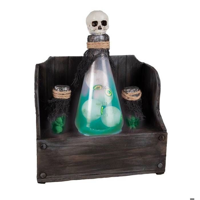 Meilleurs prix pour Etagère avec potions magiques - PTIT CLOWN - 23582 - Décoration Halloween Sonore Lumineuse - 30 cm - Piles (3xAAA) non incluses