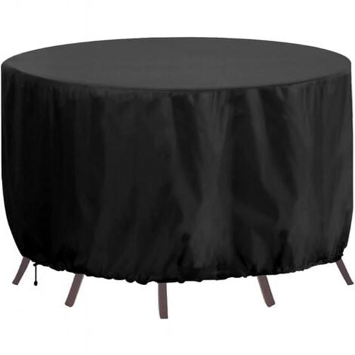 Housse de protection pour mobilier de jardin - 180 x 90 cm - Tissu Oxford 420D - Imperméable coupe-vent et résistant aux UV - Noir