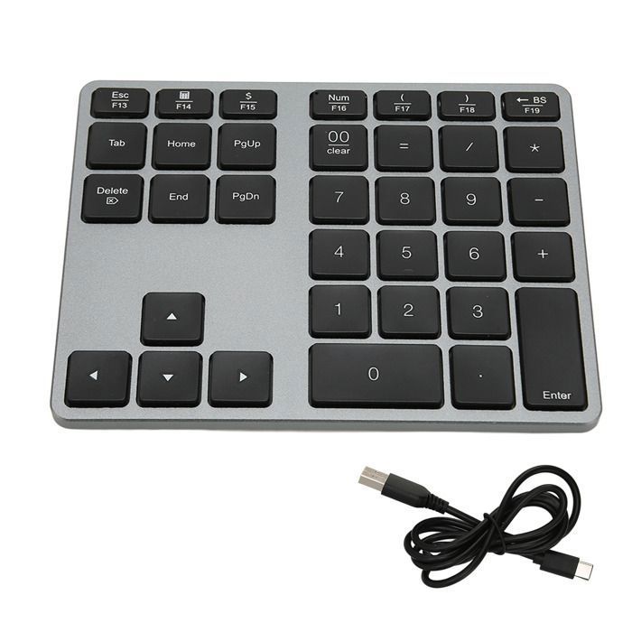 Combo Clavier Pavé Numérique + Souris Sans Fil 1200 DPI - Plug & Play Pour Bureau Et Voyage