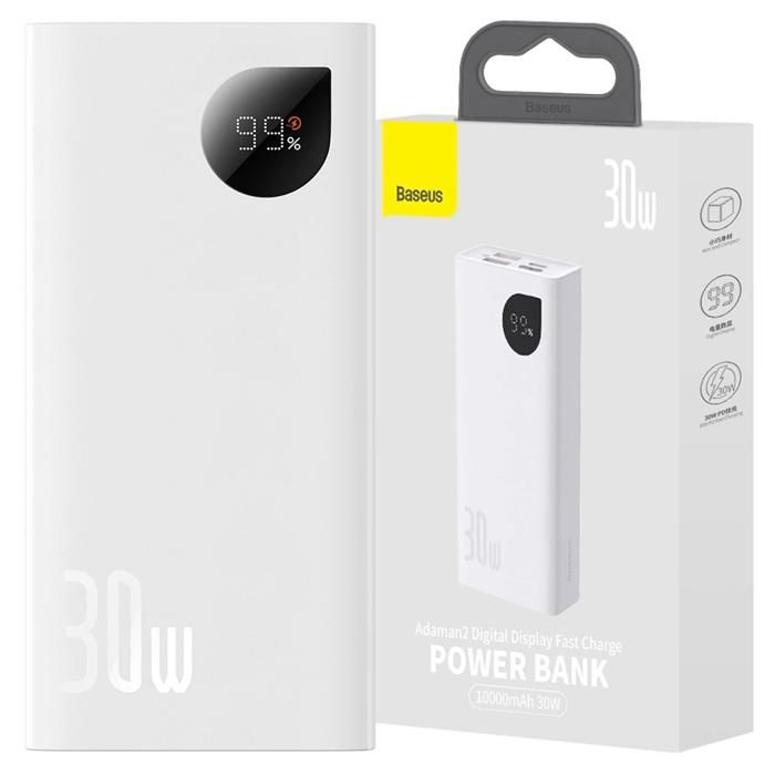 Batterie Externe - BASEUS - Adaman2 - 10000 mAh - Charge Rapide 30W - Écran Numérique