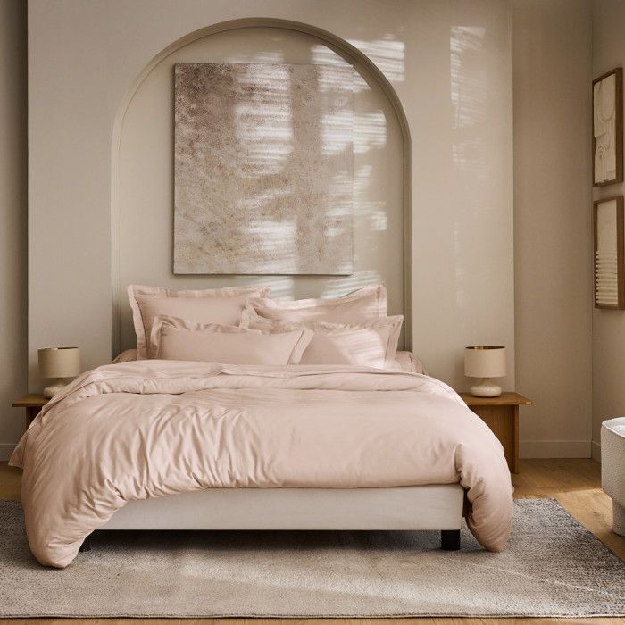 Housse de couette Prestige 100% Satin de coton Peigné 120 fils /cm² Coton Pur - 220x240 - Prestige Rose Blush Housse de couette Prestige 100% Satin de coton Peigné 120 fils /cm² Coton Pur - 220x240 - Prestige Rose Blush