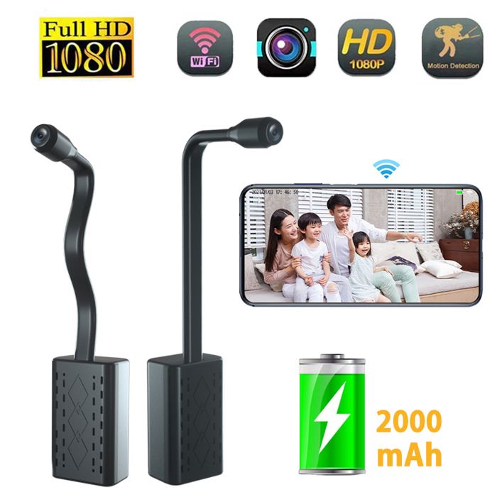Loop Record caméra 1080P HD WiFi caméra sans fil IP enregistreur vidéo ...