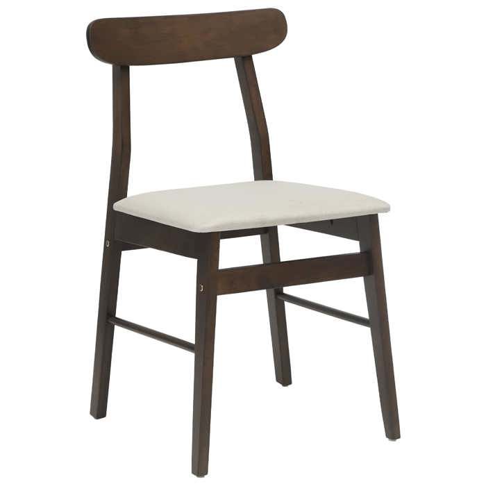 Chaises cuisine(2 pcs) - Marron - Chaises à Manger - 2 personnes - Marron foncé et lumière 43x44.5x77 cm F3694