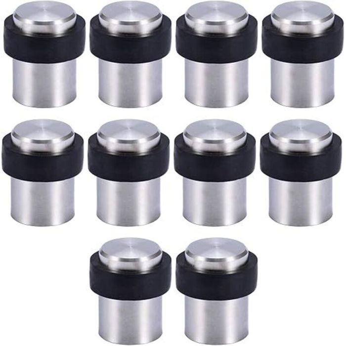 10 X Butoir de Porte de Sol 4.5 cm en Acier Inox Arrêt de Porte Butoir Bloque Porte