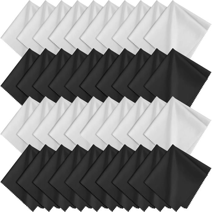 Chiffon Lunettes 20x20 cm pour Microfibre Écr et Surfaces Sensibles Netage Effce s Rayures ble 40PCS 40PCS LINGETTE AUTO