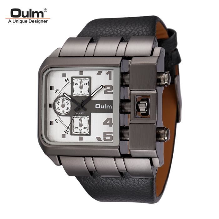 Blanc Oulm montre de Sport pour hommes Design Unique et