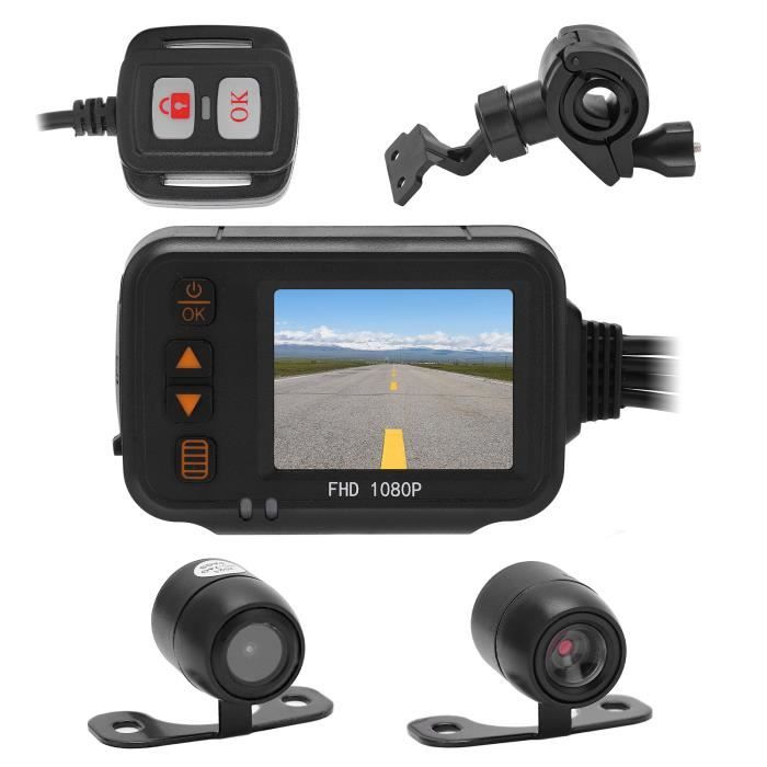 Caméra de Moto - AKOZON - Enregistreur de Conduite - Étanche IP65/IP67 - Double Caméra 1080P + 720P - 2 Pouces