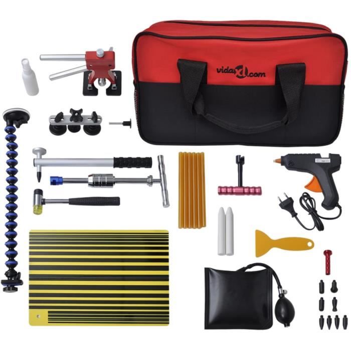 MINRS Kit De Réparation De Bosses De Voiture 86 Pièces - Outil Débosselage Sans Peinture, Marteau Extracteur Et Accessoires Complets Pour Carrosserie