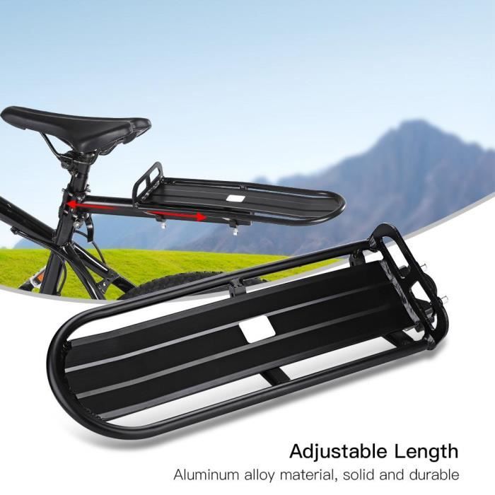 Étagère à bagages arrière pour bicyclette Support réglable en alliage d'aluminium de siège arrière pour vélo---RAC
