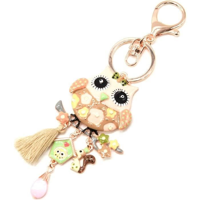 Porte-Clé Hibou Strass main image 0