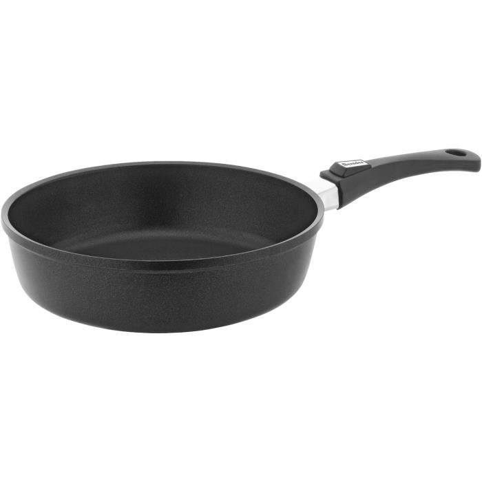 Backen 191599 – Set 3 Poêles 20/24/26 Cm + Poignée Amovible – Inox Anti-adhérent Pierre, Induction, Empilables, Four & Lave-Vaisselle