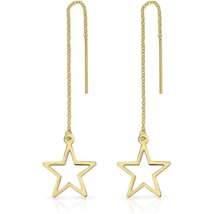 Clous D Oreilles Argent Jaune Plaque Or 602812
