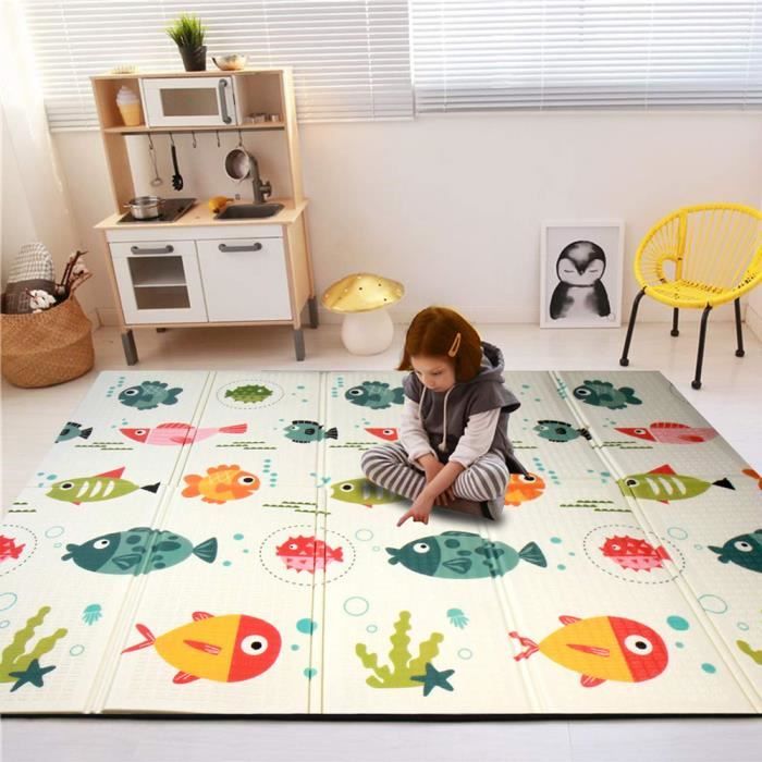 Tapis De Jeu Bio Clair De Lune Pour Bébé - 100x100 Cm, Coton Biologique GOTS