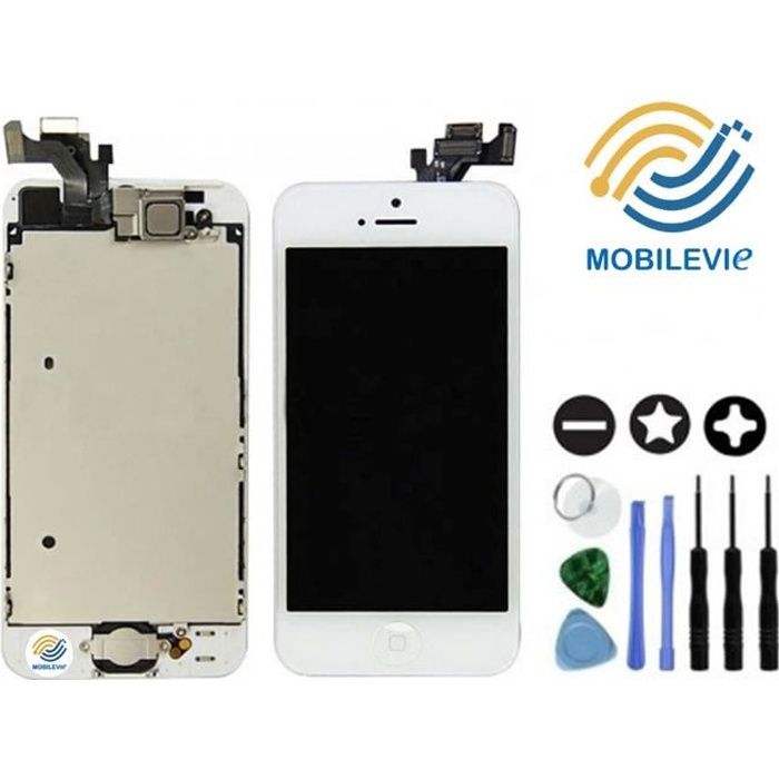 Ecran original complet pour iPhone 6 Plus Blanc : Vitre + Ecran LCD +  Elements