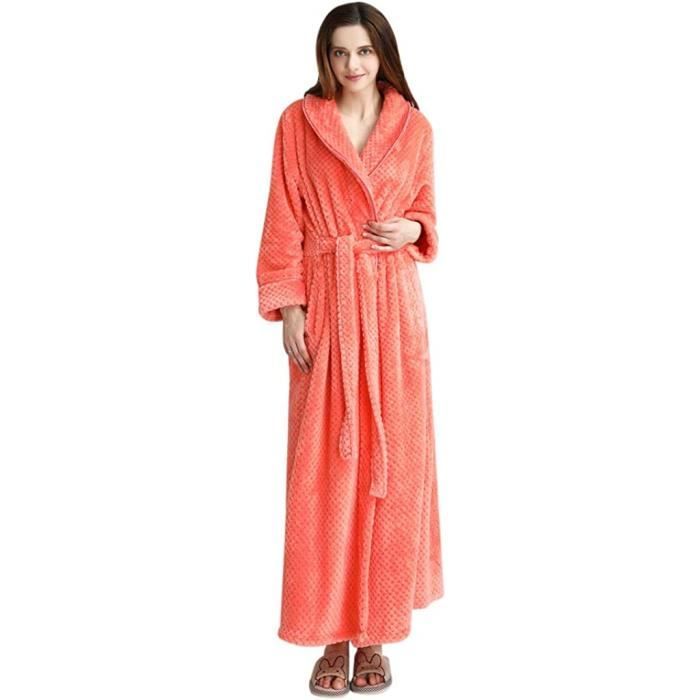 XL Peignoir Femme Polaireong Flanelle Peignoir De Bain Homme Eponge Pas Cher Robe De Chambre Chaud Epais 665 Cdiscount Maison
