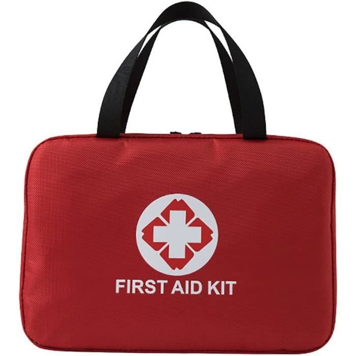 Trousse De Secours Vide - Kit Premiers Soins Maison, Voiture, Camping - Tissu Oxford Imperméable - 24x13x7 Cm