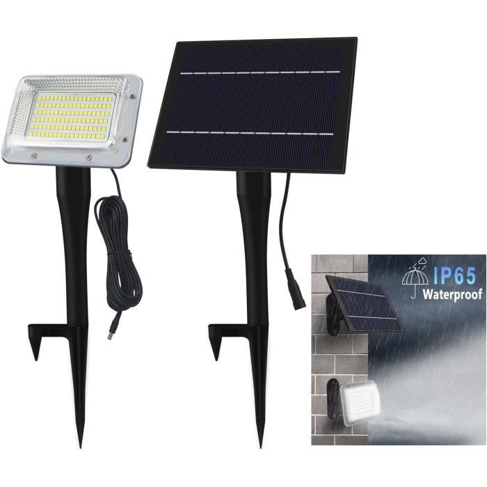 Lot De 3 Spots Solaires Encastrables Extérieur LED - Lumière Blanche 4000K, IP65, Détecteur Crépusculaire - Pour Allée, Jardin