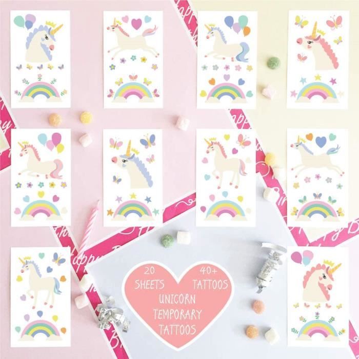 Tatouages Temporaires Fleurs Enfants - 74 Feuilles Individuelles - Charlent - Amovibles - Pour Fêtes