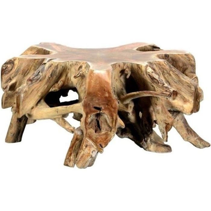 Table Basse 90 Cm En Racine De Teck Paradise Achat Vente
