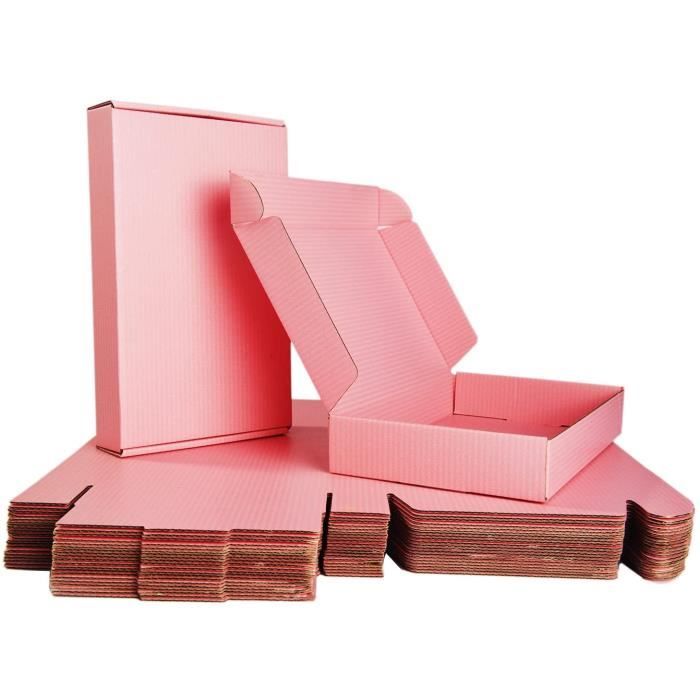 PINGEUI Lot De 20 Boîtes Carton Ondulé 15x15x15 Cm - Petites Boîtes Expédition Emballage Jaunes - Cartons De Rangement Robuste