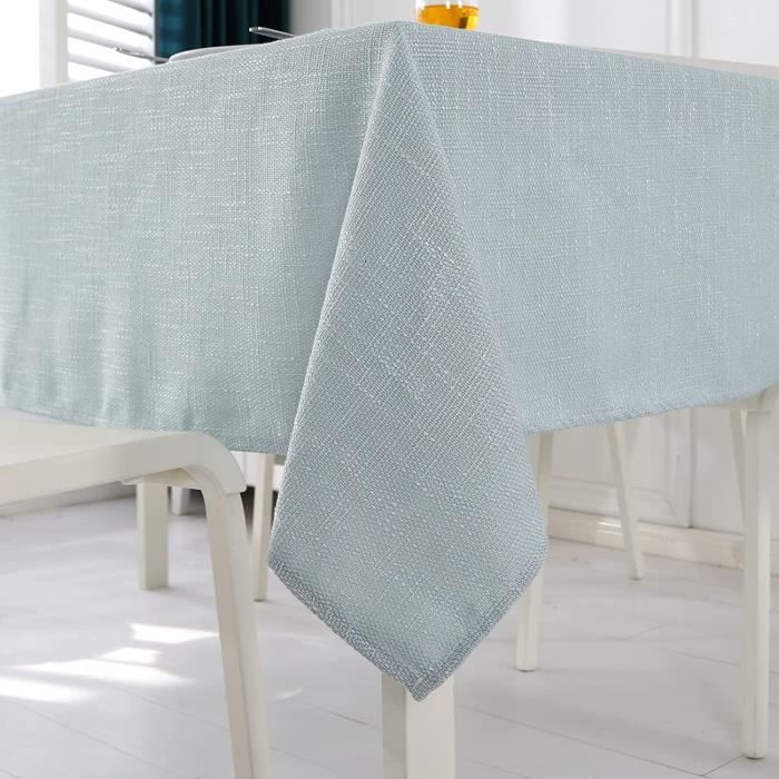 Nappe de Table Rectangulaire Anti-Taches, Protection de Table Tissu en ...
